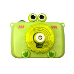 Fotoaparát vytvárajúci bubliny žaba zelená